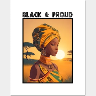 Black And Proud Melanin Afrocentric Art Posters and Art